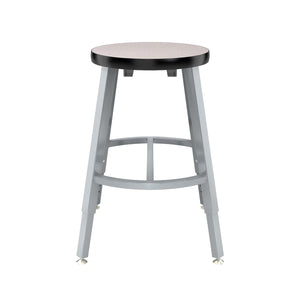 Titan Adjustable Height Stool, Laminate Seat with Particleboard Core/T-Mold Edge, 18-26" Seat Height