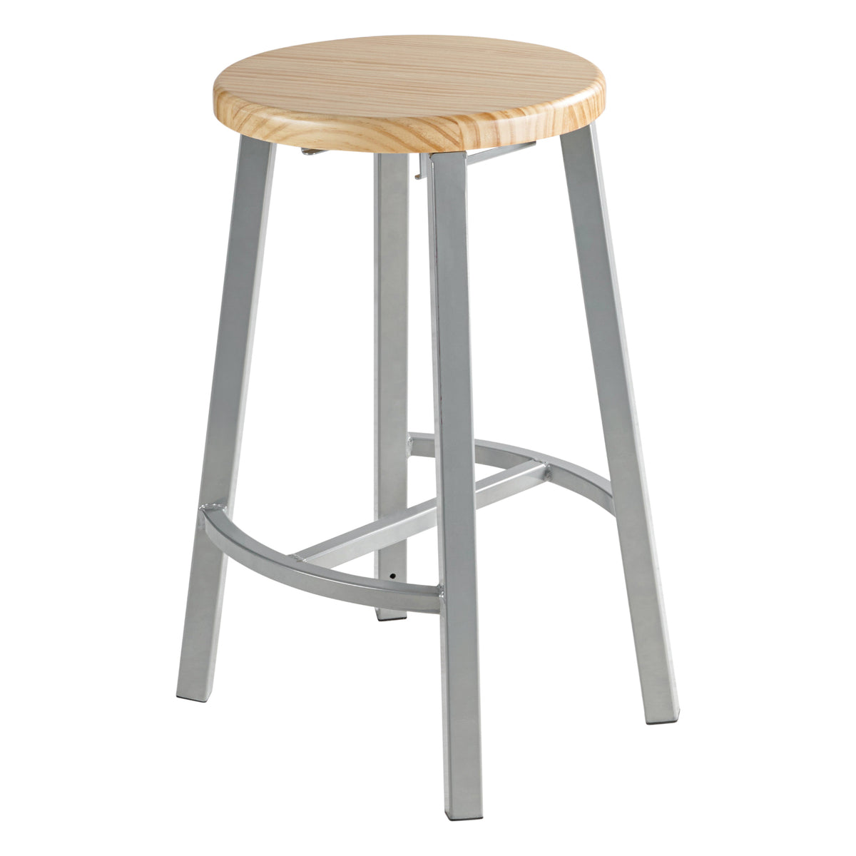 Titan Stool, Solid Oak Seat, 24" H