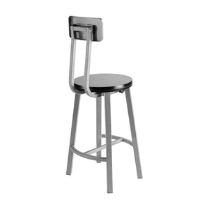 Titan Stool with Backrest, Laminate Seat with MDF Core/ProtectEdge, 24" Seat Height