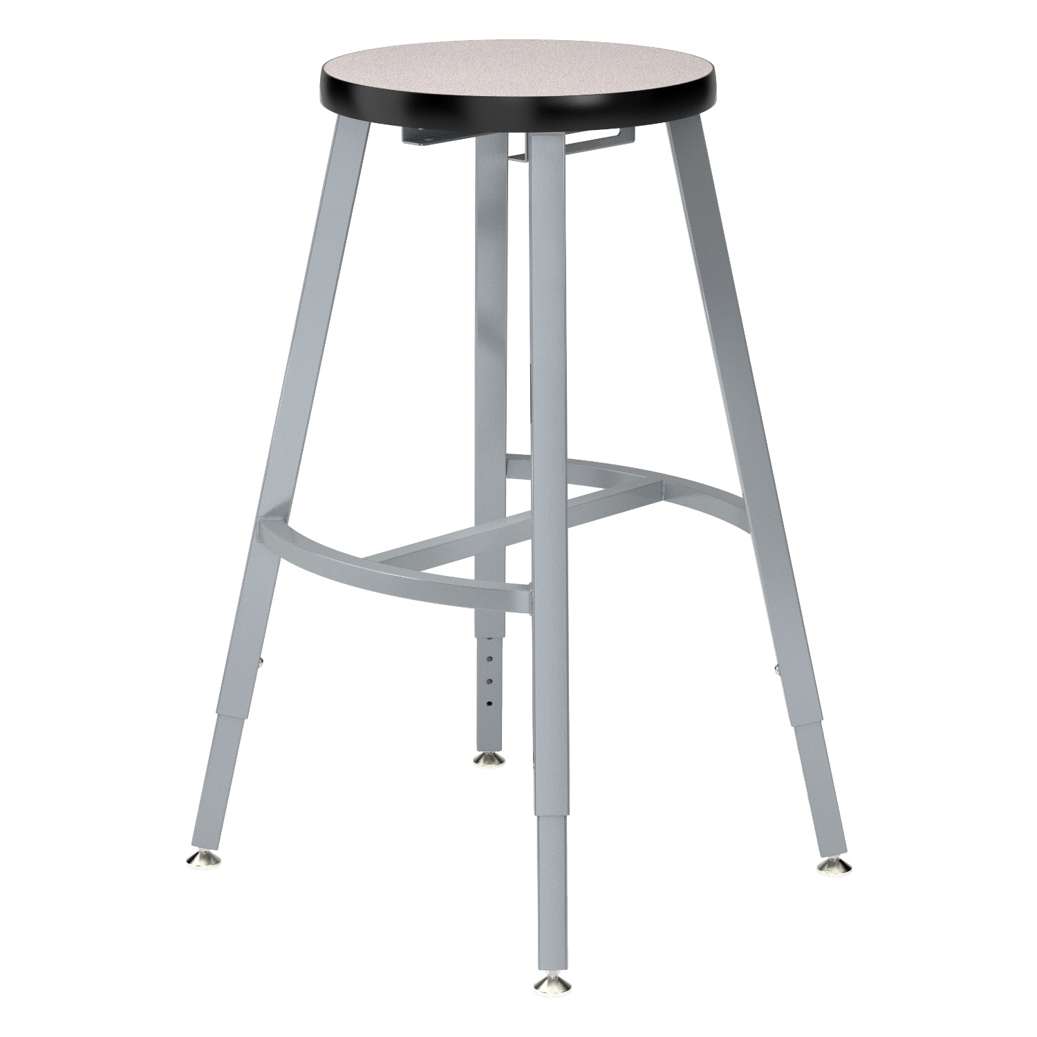 Titan Adjustable Height Stool, Laminate Seat with Particleboard Core/T-Mold Edge, 24-32" Seat Height