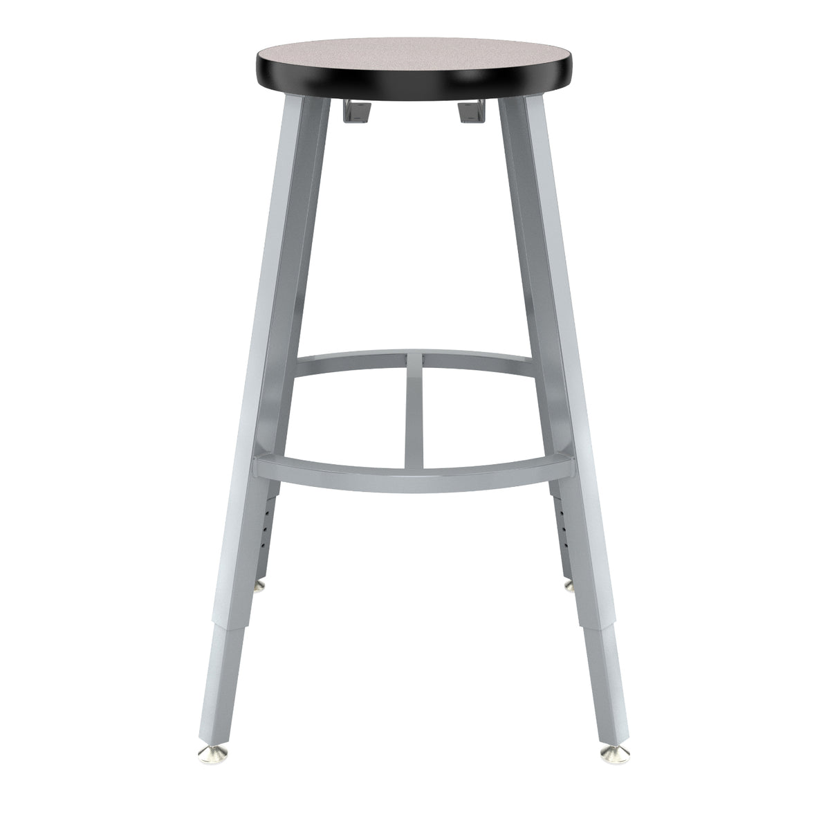 Titan Adjustable Height Stool, Laminate Seat with Particleboard Core/T-Mold Edge, 24-32" Seat Height