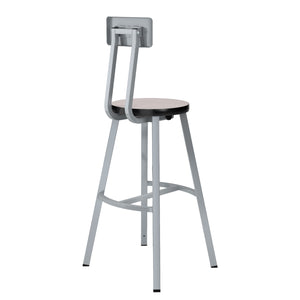 Titan Stool with Backrest, Laminate Seat with MDF Core/ProtectEdge, 30" Seat Height