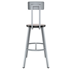 Titan Stool with Backrest, Laminate Seat with MDF Core/ProtectEdge, 30" Seat Height