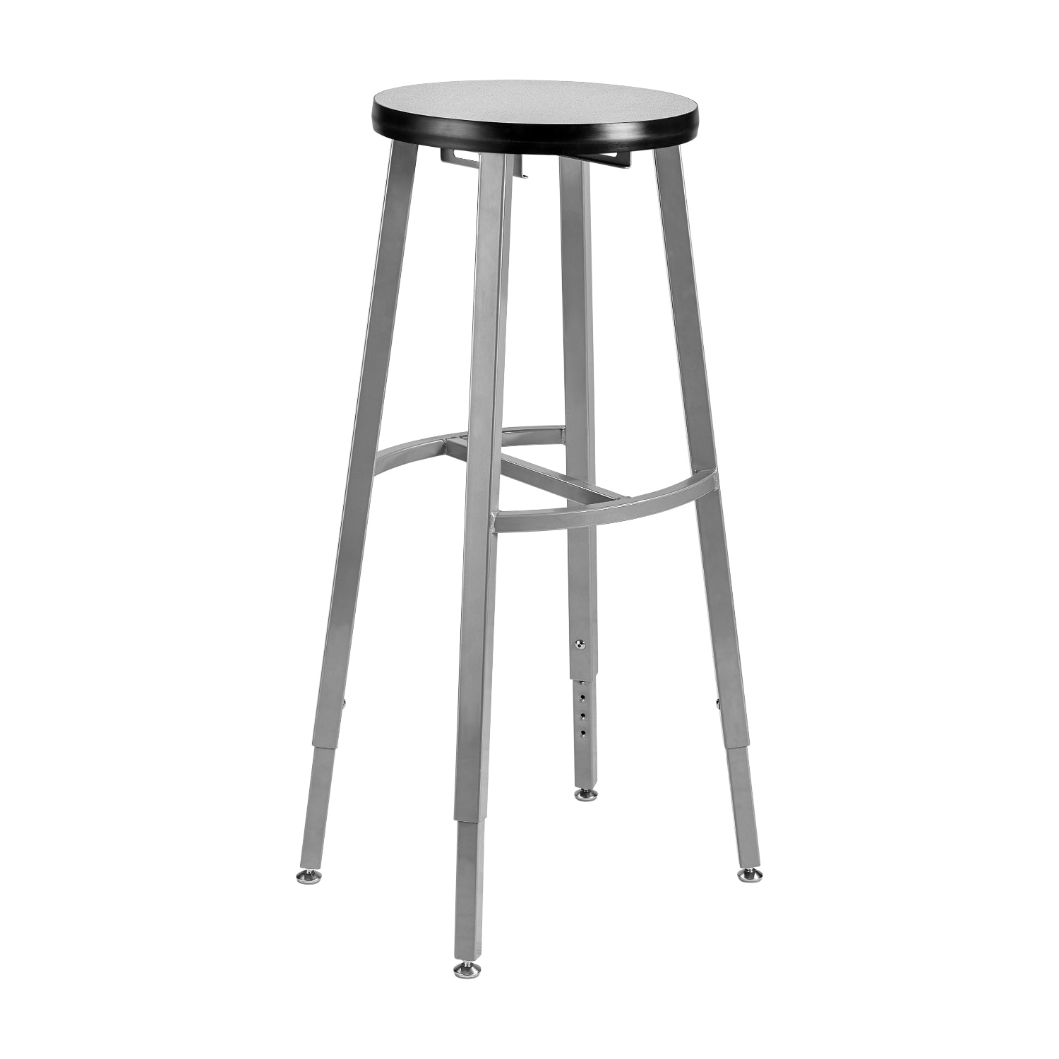 Titan Adjustable Height Stool, Laminate Seat with MDF Core/ProtectEdge, 30-38" Seat Height