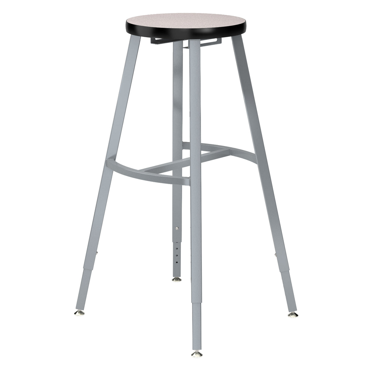 Titan Adjustable Height Stool, Laminate Seat with Particleboard Core/T-Mold Edge, 30-38" Seat Height