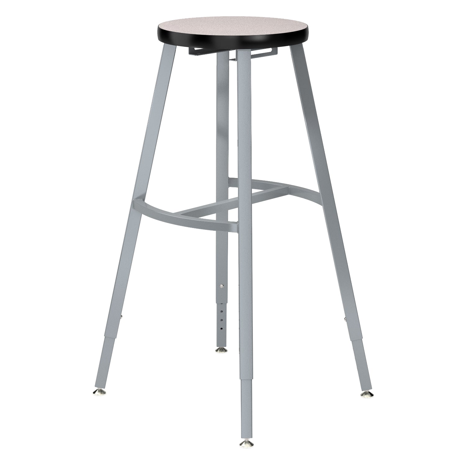 Titan Adjustable Height Stool, Laminate Seat with Particleboard Core/T-Mold Edge, 30-38" Seat Height
