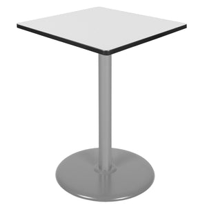 Cain 30" Square Platter Base Cafe Table, 42" Standing/Bar Height