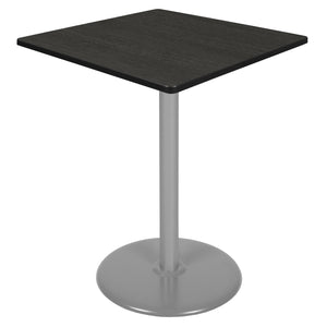 Cain 36" Square Platter Base Cafe Table, 42" Standing/Bar Height