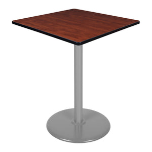 Cain 36" Square Platter Base Cafe Table, 42" Standing/Bar Height