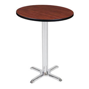 Cain 30" Round X-Base Cafe Table, 42" Standing/Bar Height