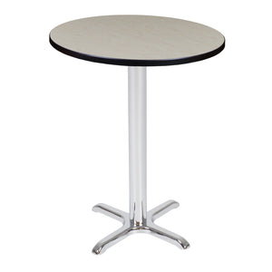 Cain 30" Round X-Base Cafe Table, 42" Standing/Bar Height