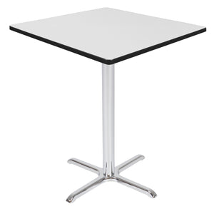 Cain 36" Square X-Base Cafe Table, 42" Standing/Bar Height
