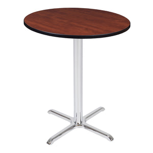 Cain 36" Round X-Base Cafe Table, 42" Standing/Bar Height
