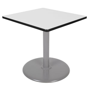 Cain 30" Square Platter Base Breakroom Table, 29" Dining Height