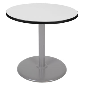 Cain 30" Round Platter Base Breakroom Table, 29" Dining Height