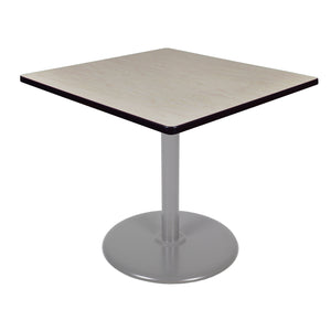 Cain 36" Square Platter Base Breakroom Table, 29" Dining Height