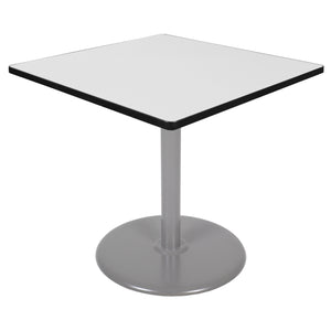 Cain 36" Square Platter Base Breakroom Table, 29" Dining Height