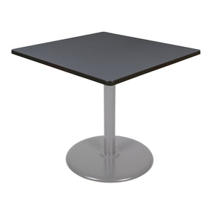 Cain 42" Square Platter Base Breakroom Table, 29" Dining Height