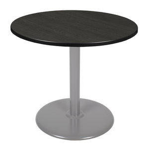 Cain 42" Round Platter Base Breakroom Table, 29" Dining Height