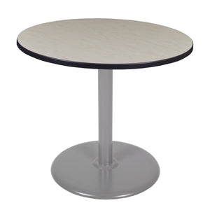 Cain 42" Round Platter Base Breakroom Table, 29" Dining Height