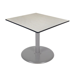 Cain 48" Square Platter Base Breakroom Table, 29" Dining Height
