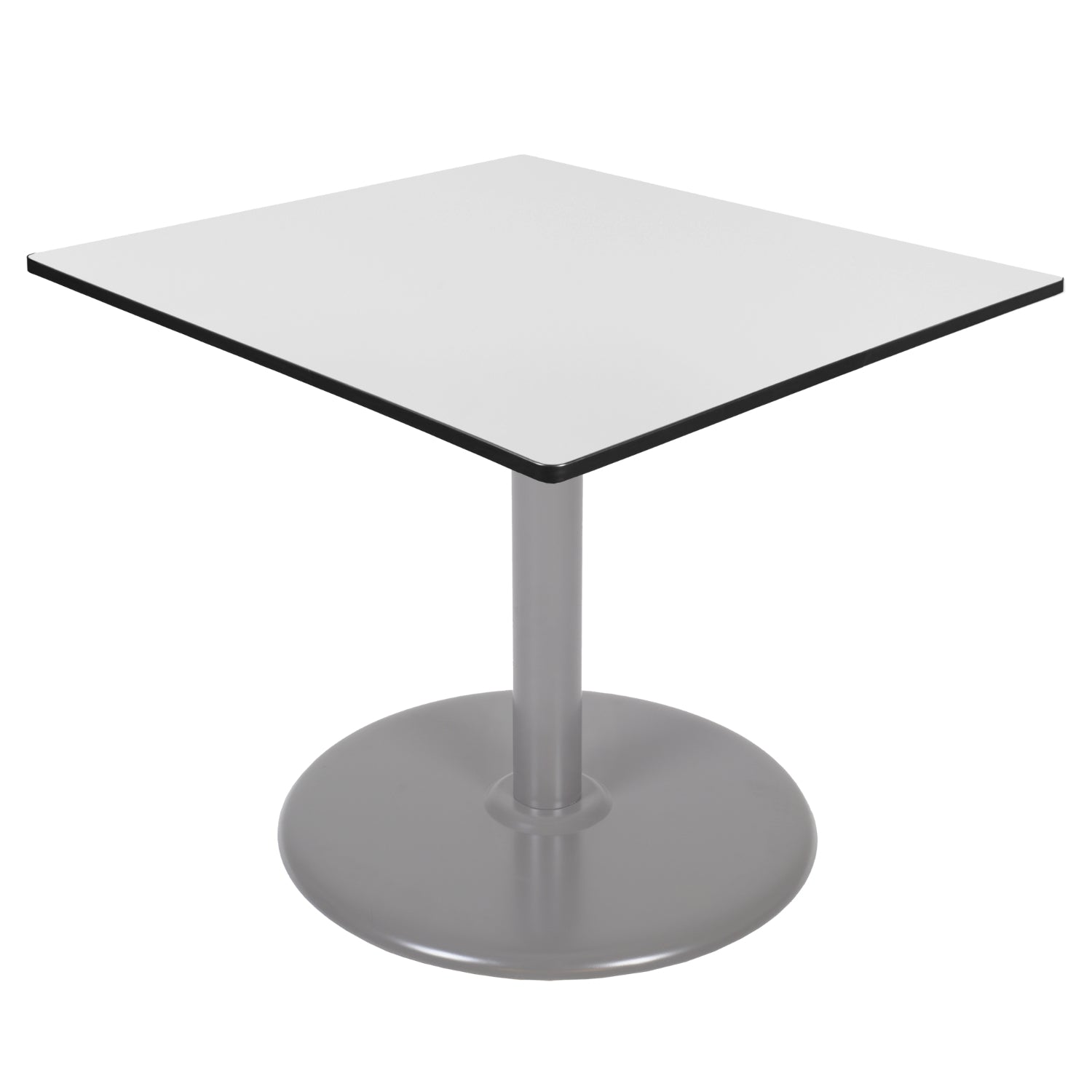 Cain 48" Square Platter Base Breakroom Table, 29" Dining Height