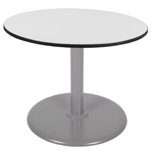 Cain 48" Round Platter Base Breakroom Table, 29" Dining Height