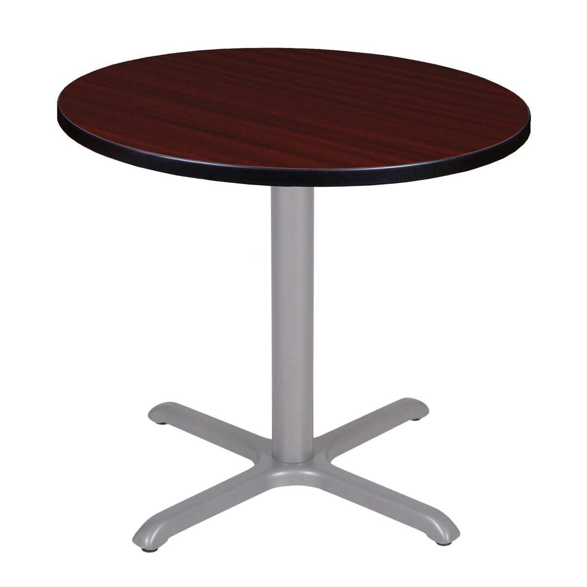 Cain 30" Round X-Base Breakroom Table, 29" Dining Height