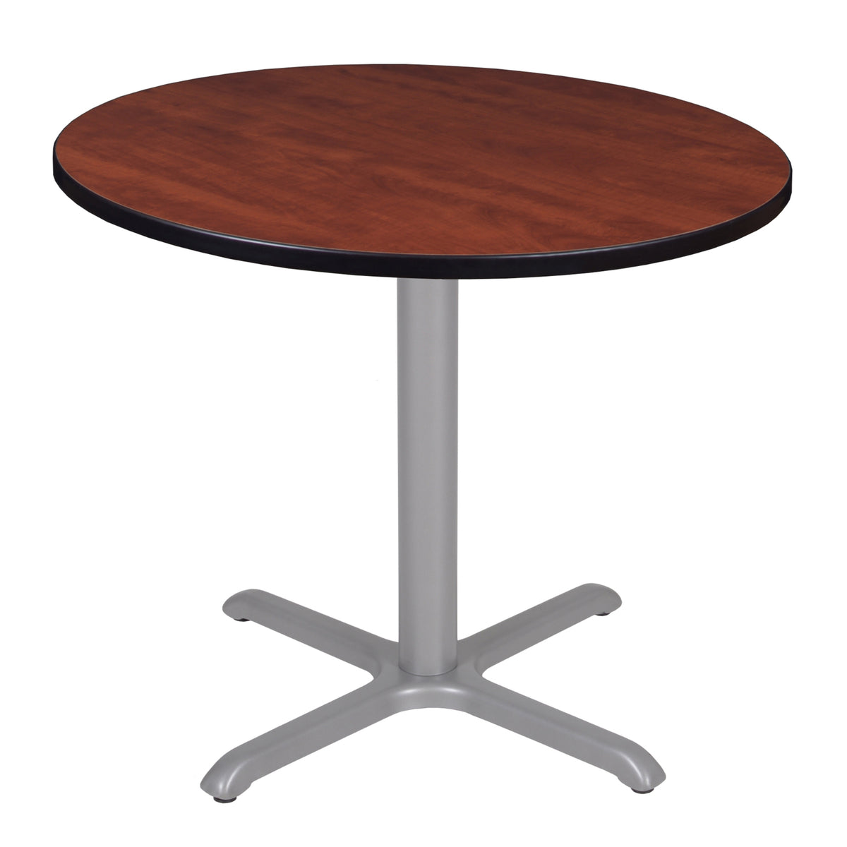 Cain 36" Round X-Base Breakroom Table, 29" Dining Height