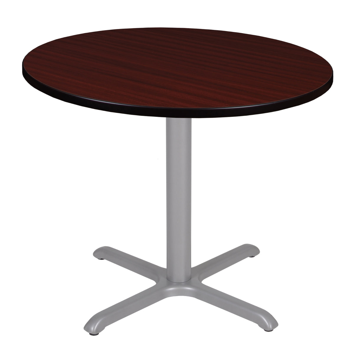 Cain 36" Round X-Base Breakroom Table, 29" Dining Height