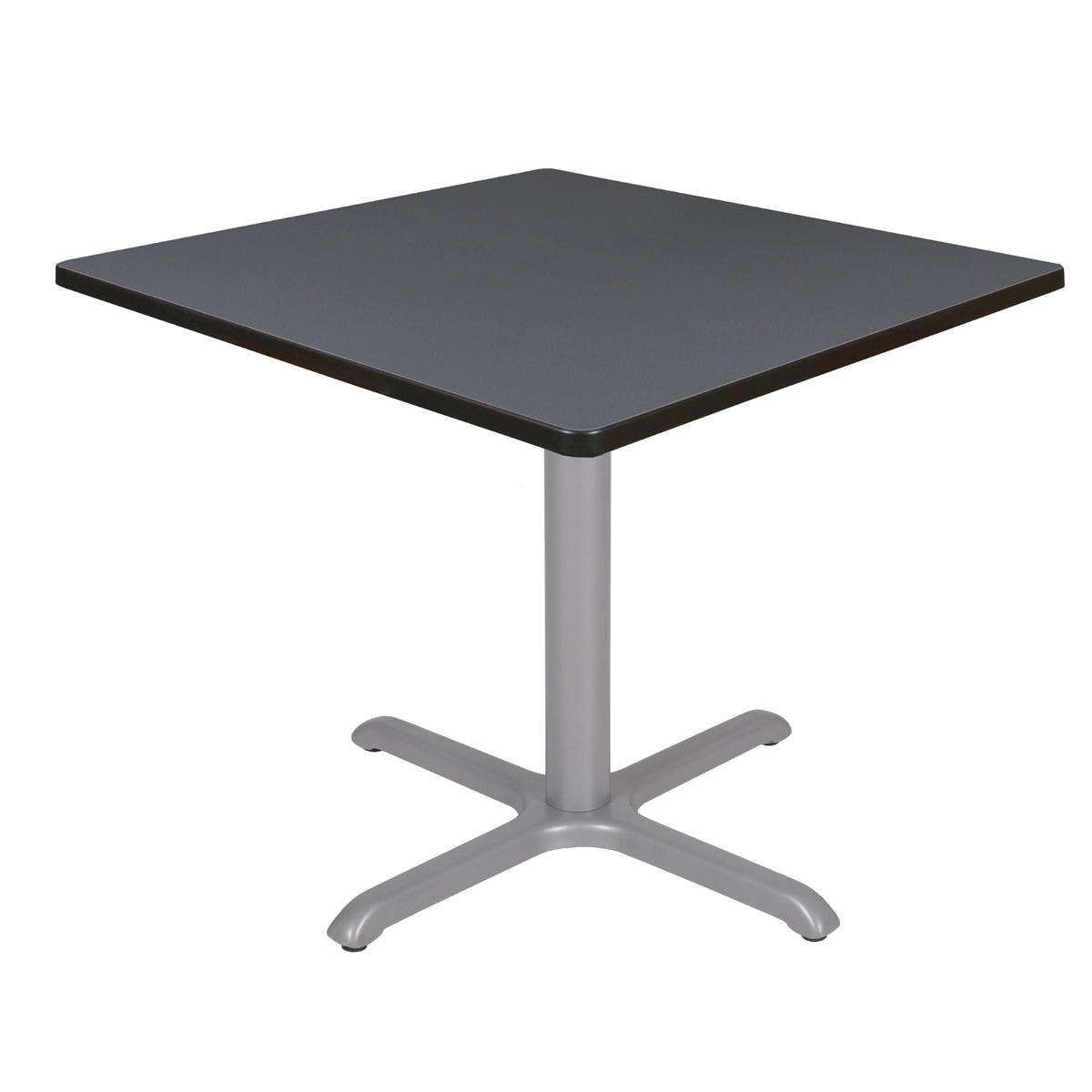 Cain 42" Square X-Base Breakroom Table, 29" Dining Height