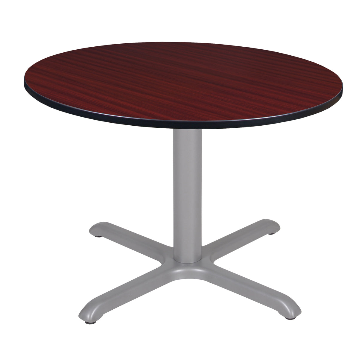 Cain 48" Round X-Base Breakroom Table, 29" Dining Height