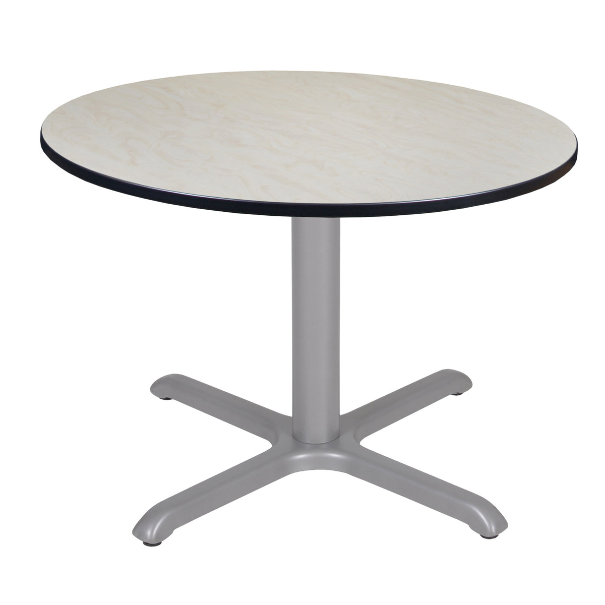 Cain 48" Round X-Base Breakroom Table, 29" Dining Height