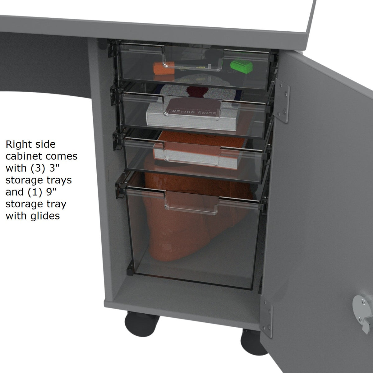 Double Cabinet Mobile Teacher's Desk