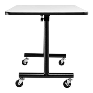 ToGo Flip Top Table, 30"x60", Particleboard Core, Vinyl T-Mold Edge, Textured Black Frame