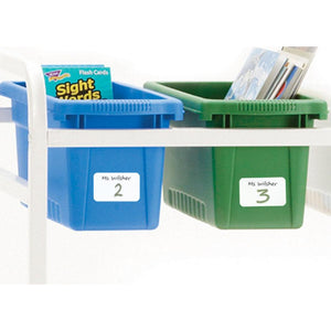 Leveled Reading Book Browser Cart with 18 Small Open Tubs