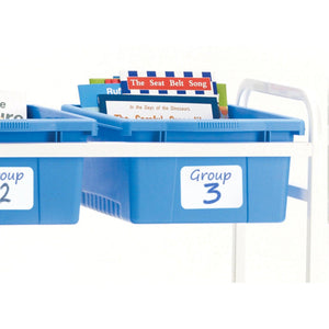 Leveled Reading Book Browser Cart with 9 Tubs and Lids, Classic Tub Combo