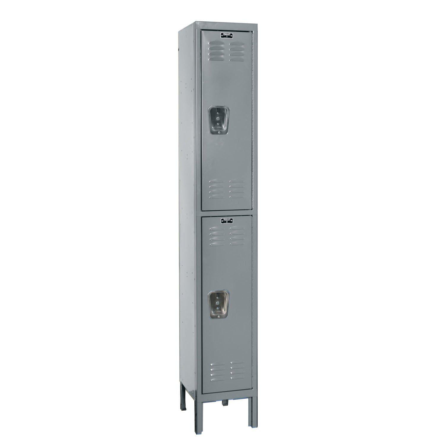 Premium Wardrobe Locker, Double Tier, 12" W x 12" D x 78" H (36" H Openings), Assembled, One Wide