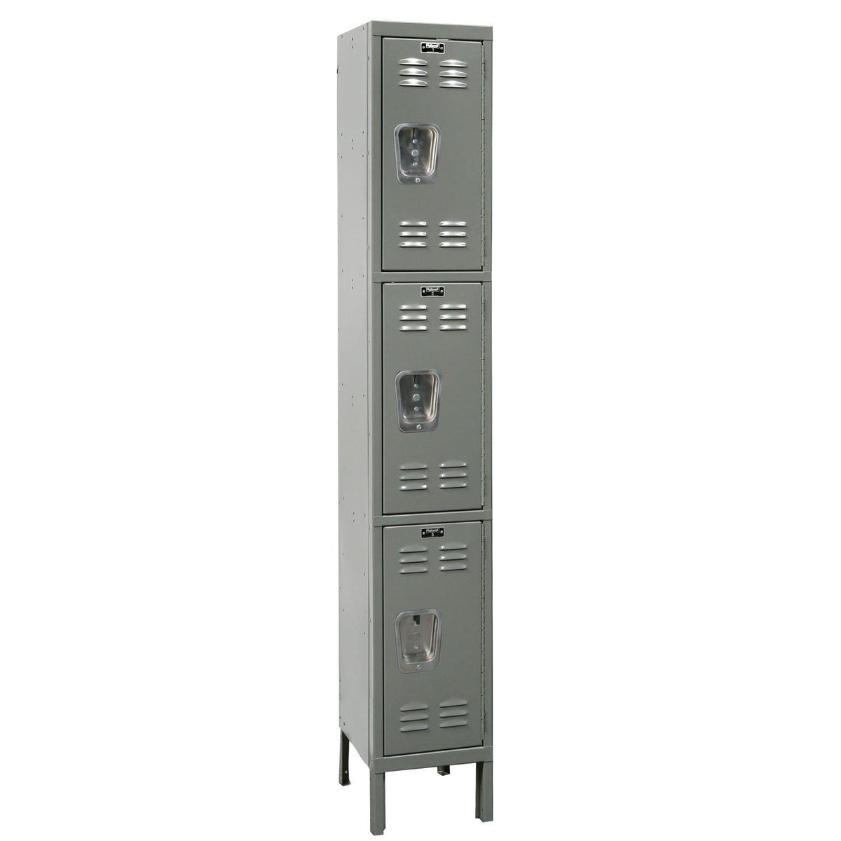 Premium Wardrobe Locker, Triple Tier, 12" W x 12" D x 78" H (24" H Openings), Assembled, One Wide
