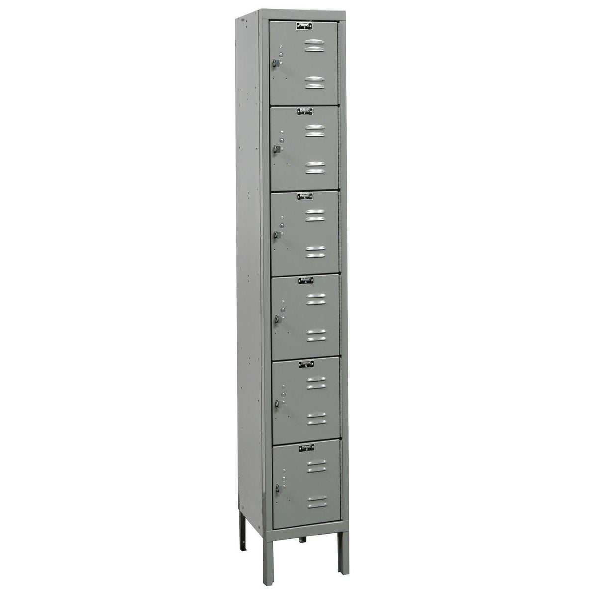 Premium 6-Tier Box Locker, 12" W x 18" D x 78" H (12" H Openings), Assembled, One Wide