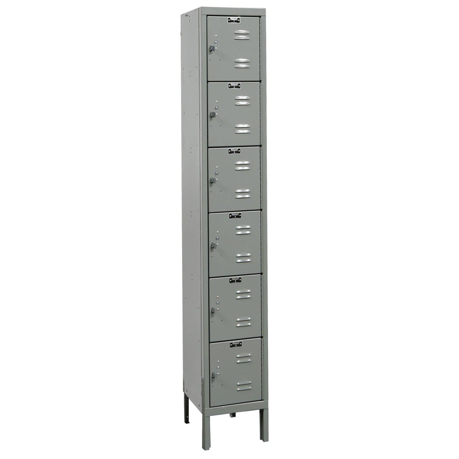 Premium 6-Tier Box Locker, 12" W x 18" D x 78" H (12" H Openings), Assembled, One Wide