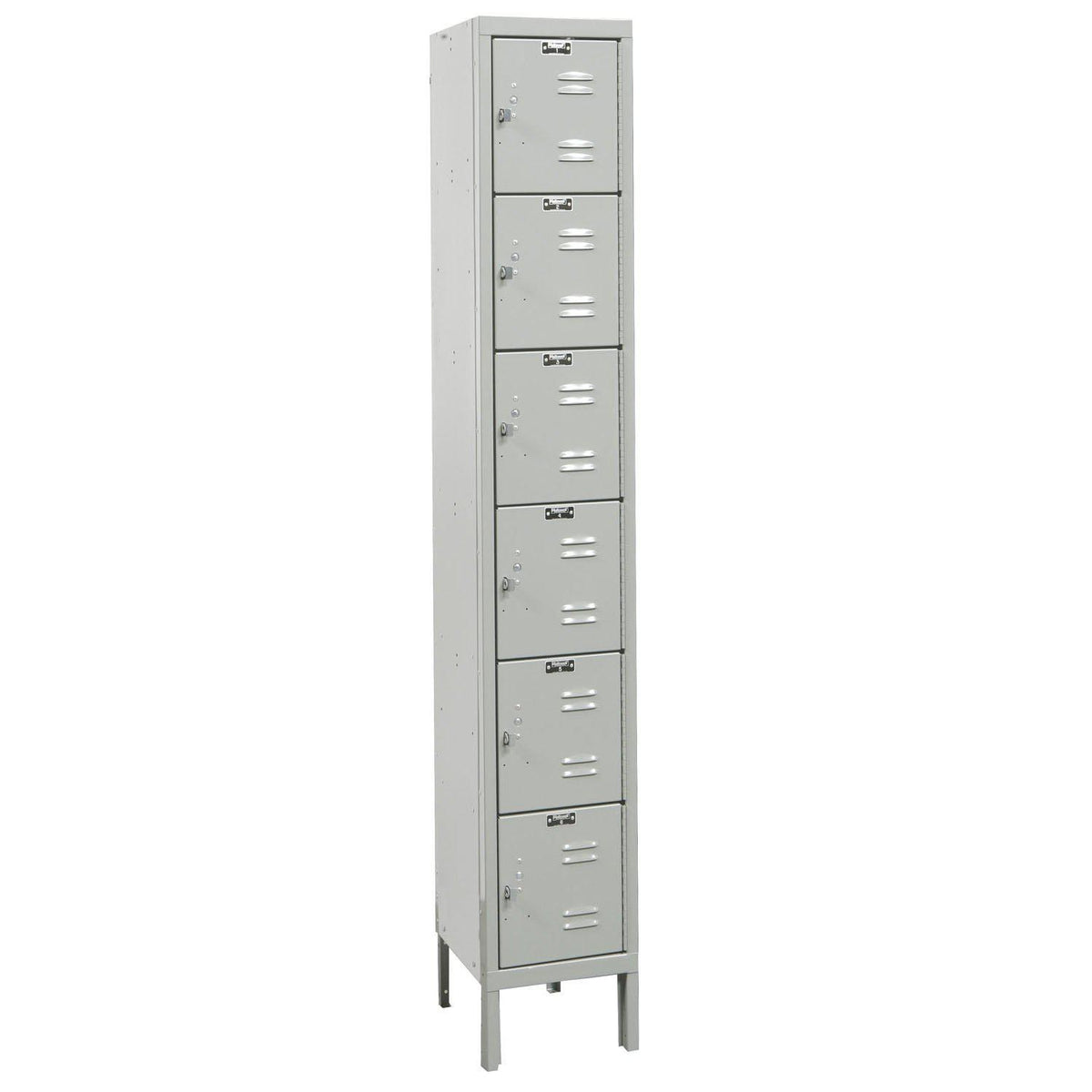 Premium 6-Tier Box Locker, 12" W x 18" D x 78" H (12" H Openings), Assembled, One Wide