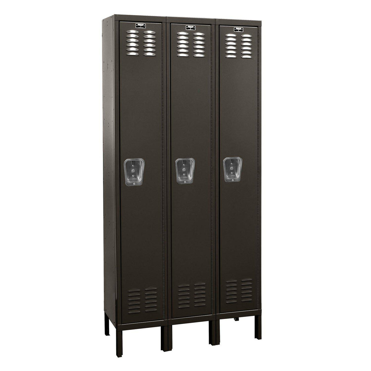 Premium Wardrobe Locker, Single Tier, 12" W x 15"D  x 78" H (72" H Opening), Assembled, Three Wide