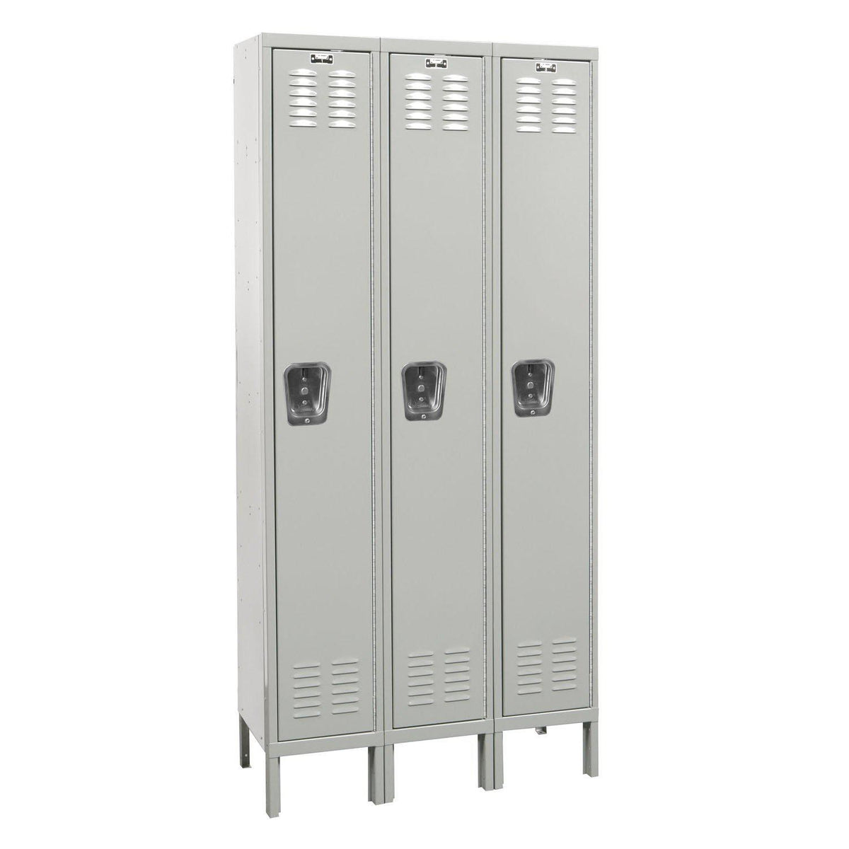 Premium Wardrobe Locker, Single Tier, 12" W x 15"D  x 78" H (72" H Opening), Assembled, Three Wide