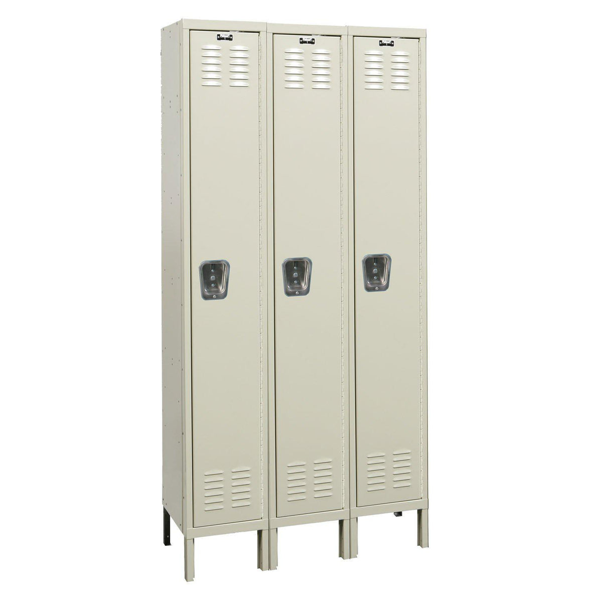 Premium Wardrobe Locker, Single Tier, 12" W x 18" D x 78" H (72" H Opening), Assembled, Three Wide