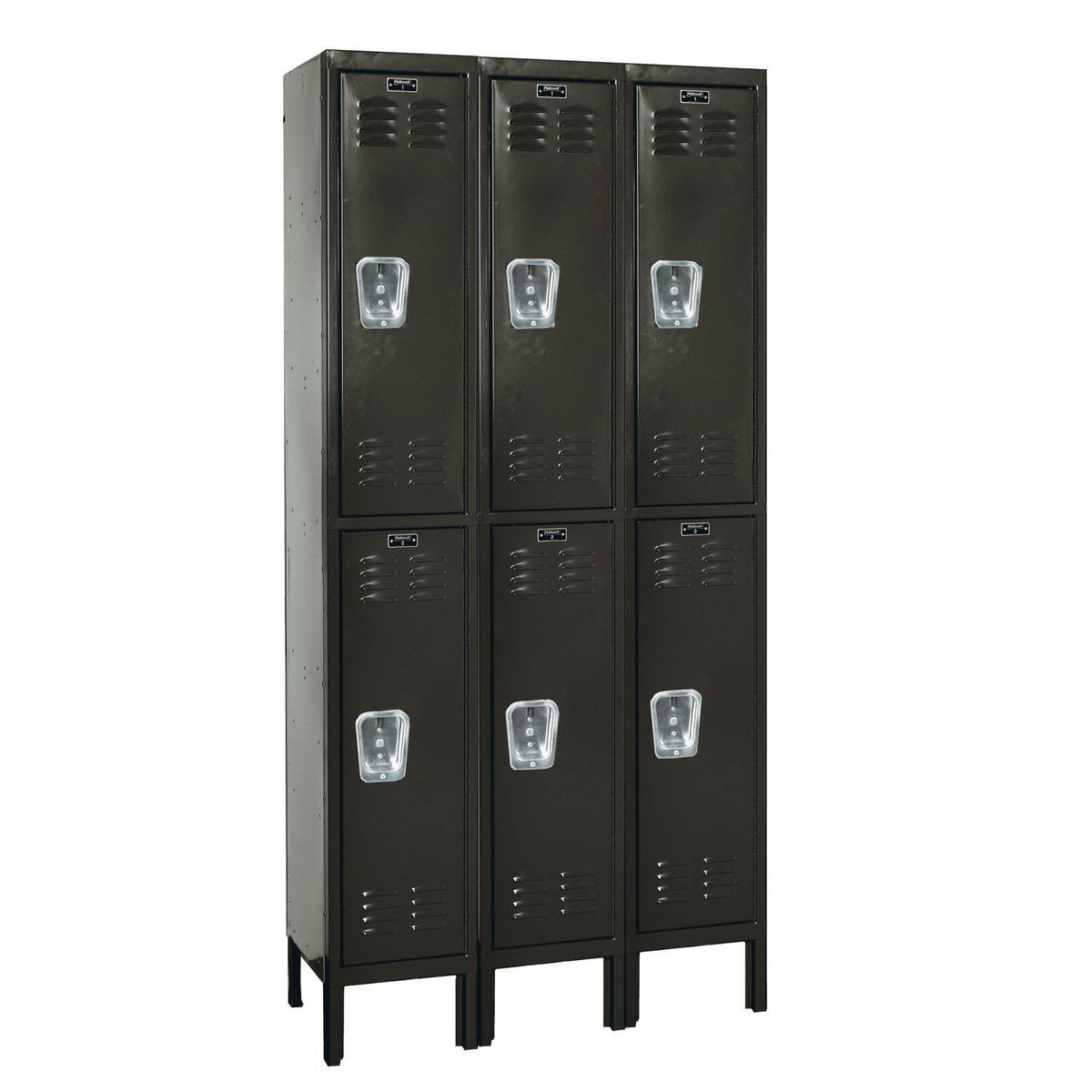 Premium Wardrobe Locker, Double Tier, 12" W x 12" D x 78" H (36" H Openings), Assembled, Three Wide