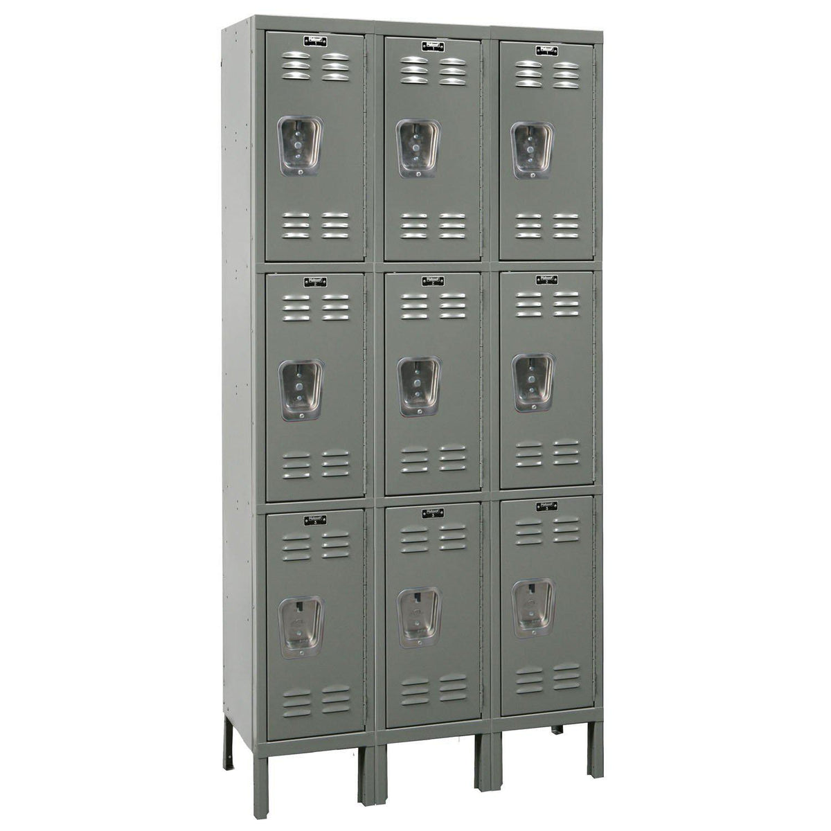 Premium Wardrobe Locker, Triple Tier, 12" W x 12" D x 78" H (24" H Openings), Assembled, Three Wide