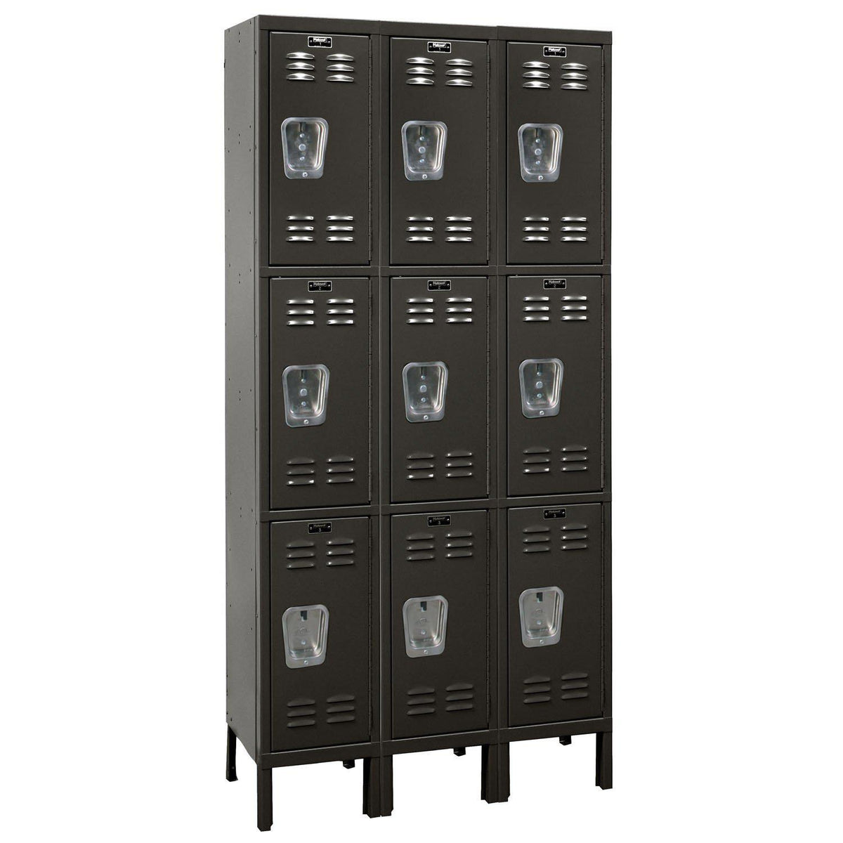 Premium Wardrobe Locker, Triple Tier, 12" W x 12" D x 78" H (24" H Openings), Assembled, Three Wide