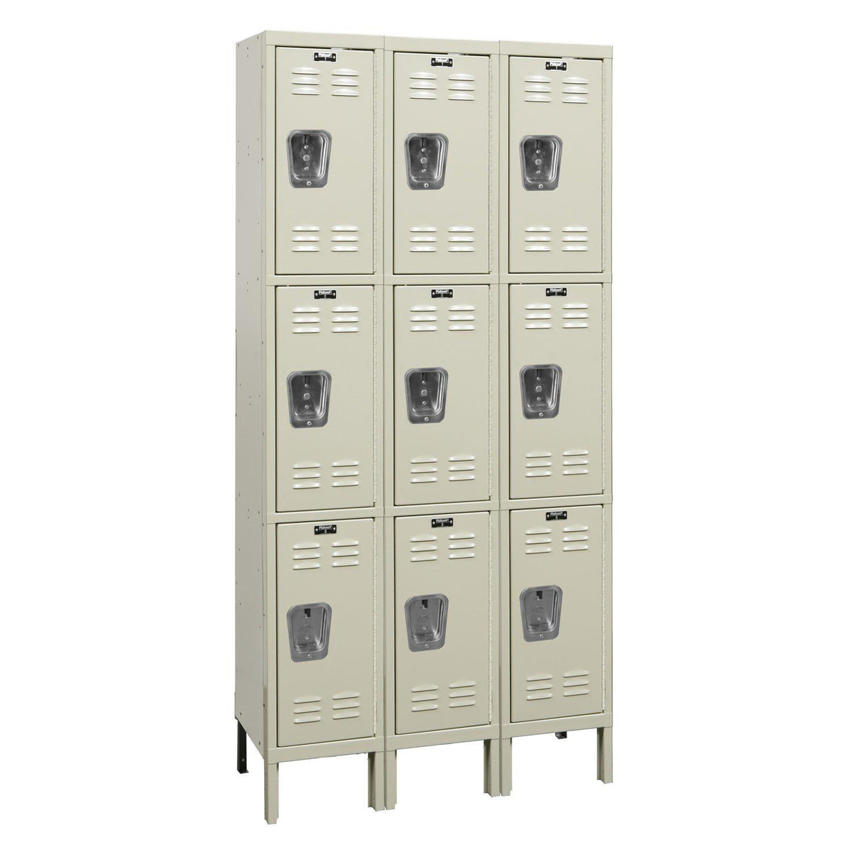 Premium Wardrobe Locker, Triple Tier, 12" W x 18" D x 78" H (24" H Openings), Assembled, Three Wide