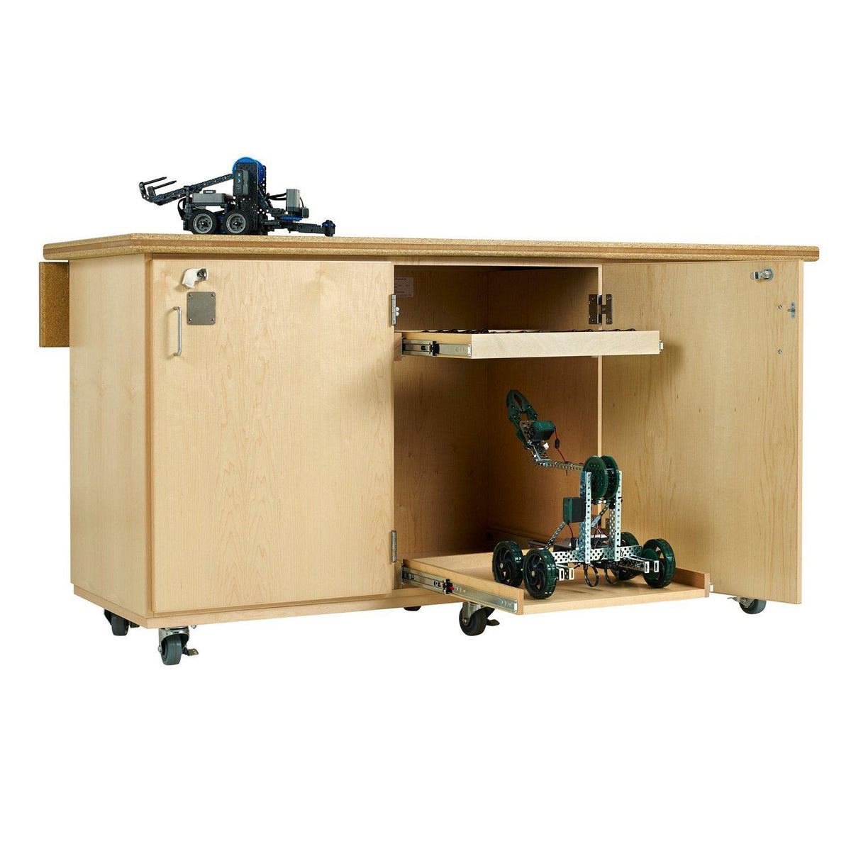 Robotics Work Table Mobile Robotics Workbench, Maple - NextGen Furniture, Inc.